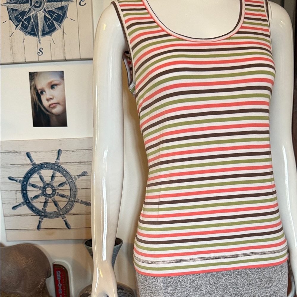 NWT northern reflections size small cotton Striped Sleeveless Top